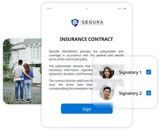 Signature électronique d’une police d’assurance depuis un mobile