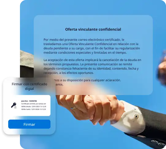 Proceso de firma electrónica avanzada y cualificada para contratos y documentos jurídicos